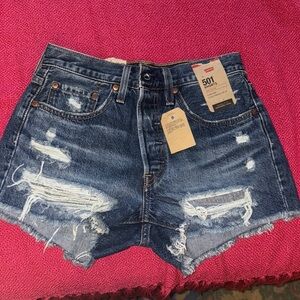 Levi's Women's Blue Denim Shorts